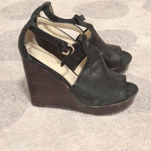Coach Black Wedges